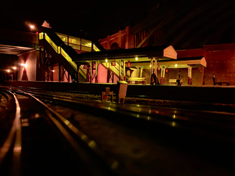 Night scene of low level station model