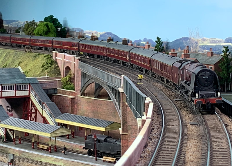 Weathered Hornby Duchess on Express Train
